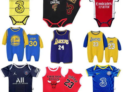 Body neonato-bimbo con tutina baby chelsea fc gialla e nera con grande logo numero 3 sul davanti