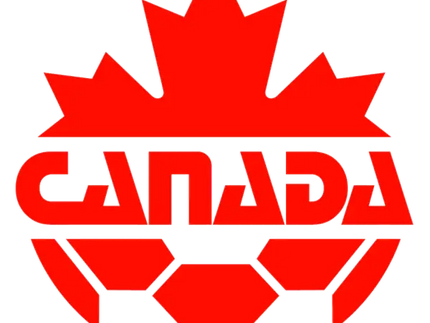 Logo foglia d’acero rossa con testo canada in carattere blocco stilizzato nella collezione canada