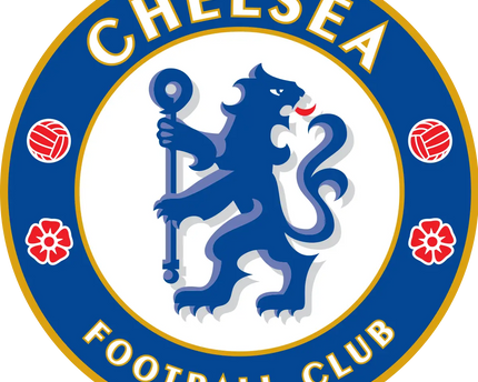 Il crest ufficiale del chelsea football club con un leone blu che tiene un bastone e una palla rossa.