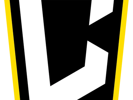 Banner nero e giallo con c bianco e numero 96 bianco per la collezione columbus crew
