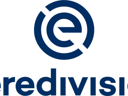 Logo blu circolare con e stilizzata e la scritta eredivisie in minuscolo sotto di essa in una collezione eredivisie