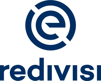 Logo blu circolare con e stilizzata e la scritta eredivisie in minuscolo sotto di essa in una collezione eredivisie