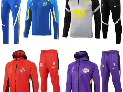 Giacca da allenamento calcio blu e gialla con strisce bianche e crest boca juniors sul petto giacche e kit giacche
