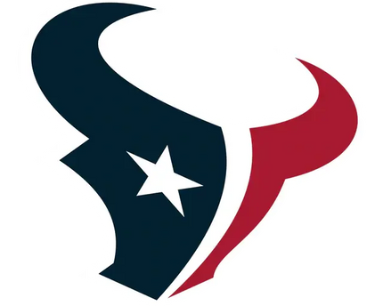 Logo houston texans con testa di toro stilizzata blu navy e rossa con stella bianca sul lato sinistro