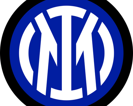 Il celebre stemma inter milan blu e bianco con le lettere intrecciate i e m in un design circolare