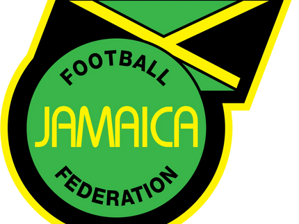 Emblema della federazione calcistica giamaicana con design a scudo nei colori verde giallo e nero in collezione jamaica