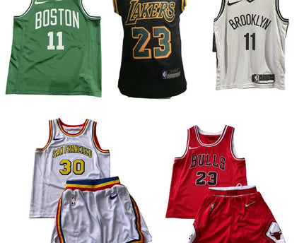 Maglia bambino nba boston celtics verde con numero 11 bianco in tessuto mesh vista posteriore