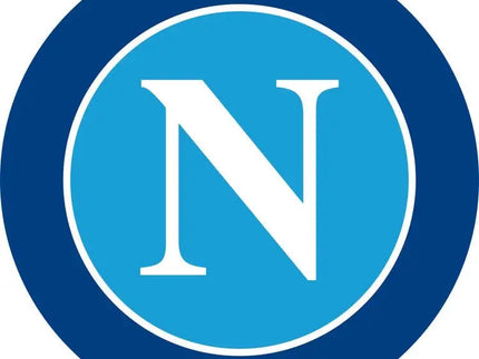 Logo del napoli con una n bianca al centro di cerchi concentrici blu chiaro e scuro nella collezione napoli