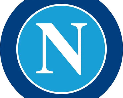 Logo del napoli con una n bianca al centro di cerchi concentrici blu chiaro e scuro nella collezione napoli