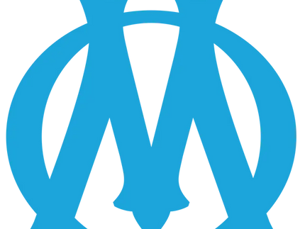 Logo ufficiale dell olympique de marseille con om blu stilizzato e stella dorata nella collezione olympique marsiglia