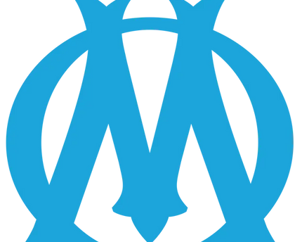 Logo ufficiale dell olympique de marseille con om blu stilizzato e stella dorata nella collezione olympique marsiglia