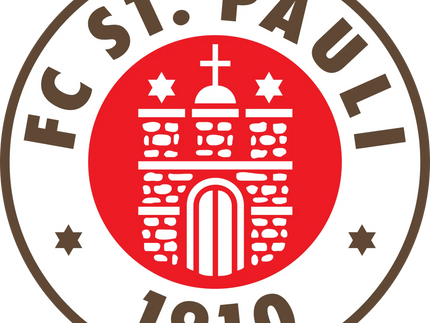 Lo stemma ufficiale del fc st. in marrone e bianco nel contesto della collezione st. pauli