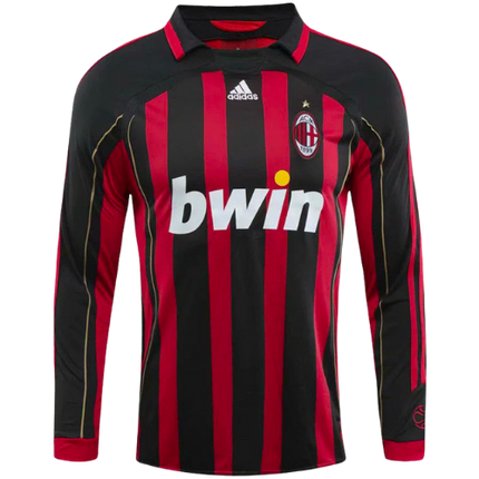 MAGLIA A MANICHE LUNGHE RETRO MILAN HOME 2006/07