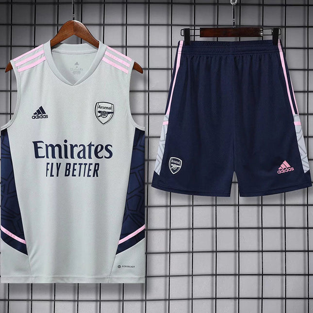 Kit Maglia Grigia + Pantaloncini Arsenal 2022/23