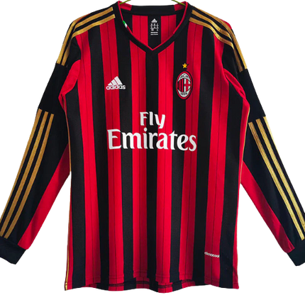 MAGLIA A MANICHE LUNGHE RETRO MILAN HOME 2013/14