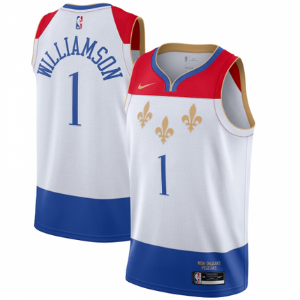 Maglia NBA New Orleans Pelicans City Edition Bianca 2020/21