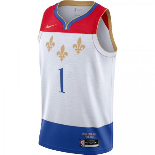 Maglia NBA New Orleans Pelicans City Edition Bianca 2020/21