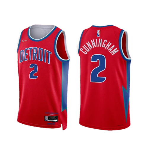 Maglia NBA Detroit Pistons City Edition Rossa 2021/22