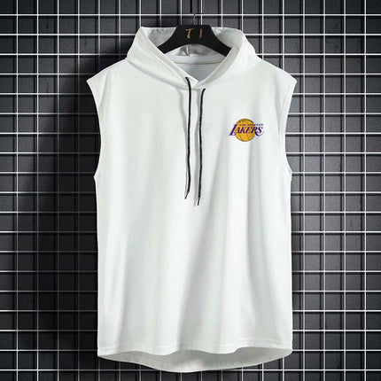 Maglia Smanicata NBA Con Cappuccio Los Angeles Lakers Bianca