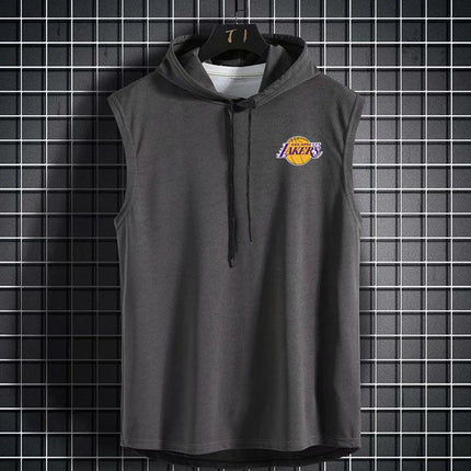 Maglia Smanicata NBA Con Cappuccio Los Angeles Lakers Nera