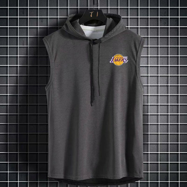 Maglia Smanicata NBA Con Cappuccio Los Angeles Lakers Nera