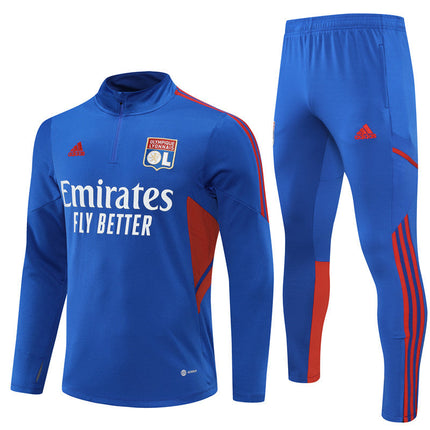 Kit Giacca Blu  + Tuta Olympique Lione  2022/23( con Taglia Bambino)
