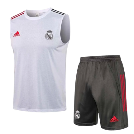 KIT MAGLIA SMANICATO BIANCO + PANTALONCINI REAL MADRID 2021/22