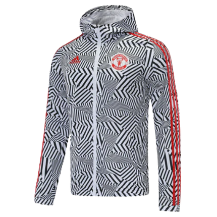 GIACCA GRIGIA A ZIP CON CAPPUCCIO MANCHESTER UNITED 2021/22
