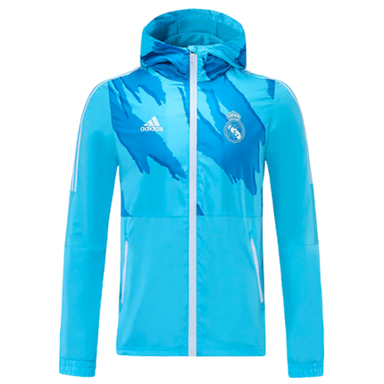 GIACCA CON CAPPUCCIO REAL MADRID CELESTE 2021