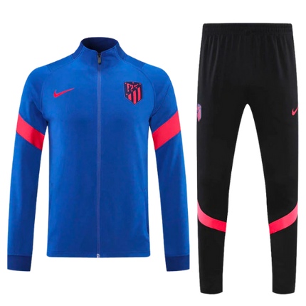 KIT GIACCA A ZIP + TUTA BLU-ROSSA ATLETICO MADRID 2021/22