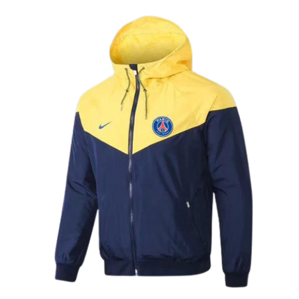 GIACCA GIALLA A ZIP CON CAPPUCCIO ANTI VENTO PSG X NIKE 2021/22