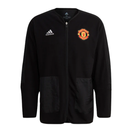 GIACCA A ZIP TOTAL BLACK MANCHESTER UNITED 2021/22