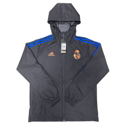 GIACCA CON CAPPUCCIO NERO REAL MADRID 2021 V2