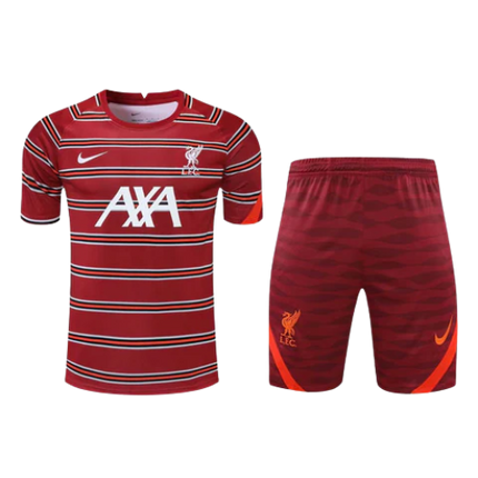 KIT MAGLIA ALLENAMENTO ROSSA + PANTALONCINI LIVERPOOL 2021/22