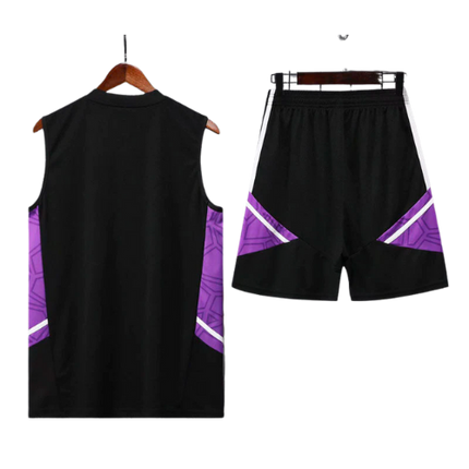KIT MAGLIA NERA + PANTALONCINI REAL MADRID 2022/23