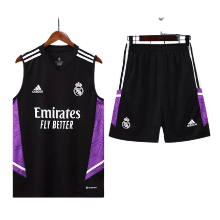 KIT MAGLIA NERA + PANTALONCINI REAL MADRID 2022/23