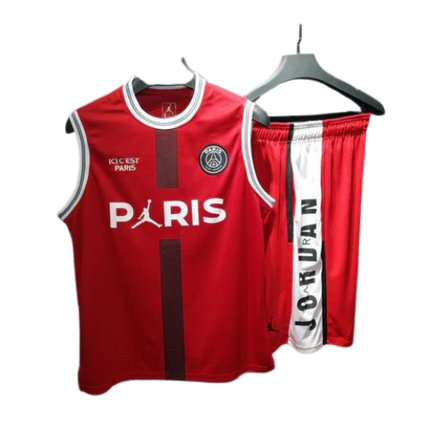 KIT MAGLIA SMANICATA + PANTALONCINO PSG X JORDAN ROSSO 2022/23