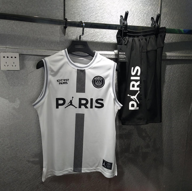 Kit Maglia Smanicata + Pantaloncino PSG X Jordan Bianco 2022/23