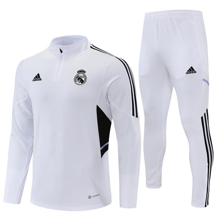 Kit Giacca Bianca + Tuta Real Madrid 2022/23 (con Taglia Bambino)