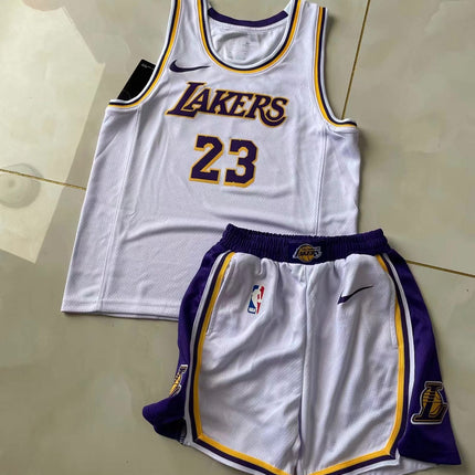 Kit Maglia NBA Bianca Bambino Los Angeles Lakers