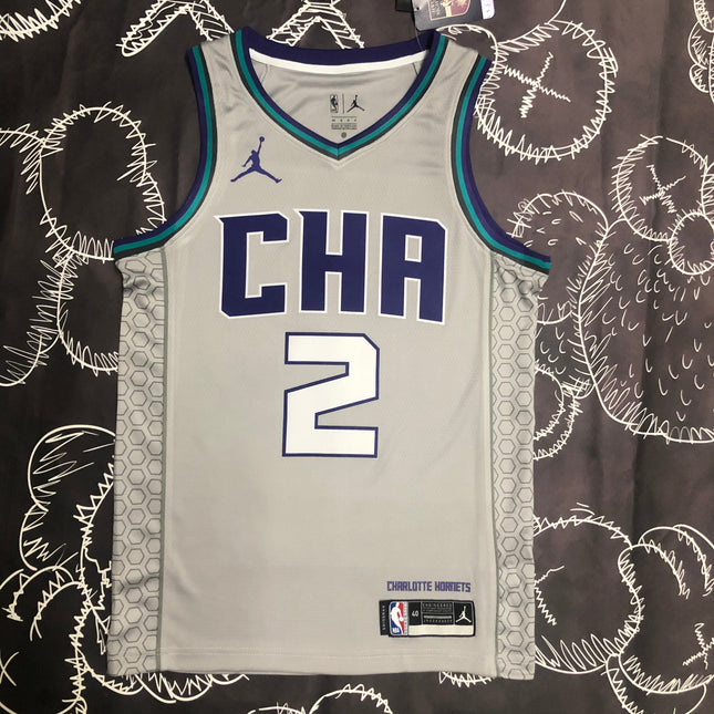 Maglia NBA Retro Grigia Charlotte Hornets  2019/20