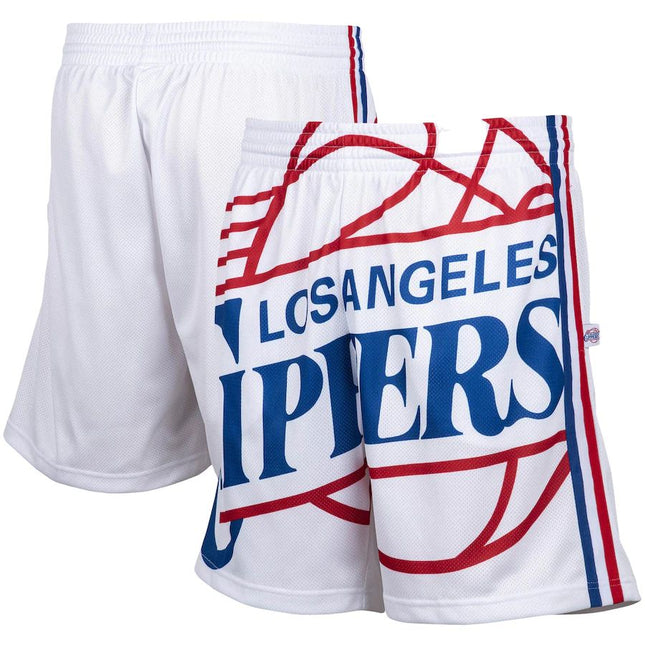 Pantaloncini NBA LA Clippers Mitchell & Ness Hardwood Classics Big Face 2.0
