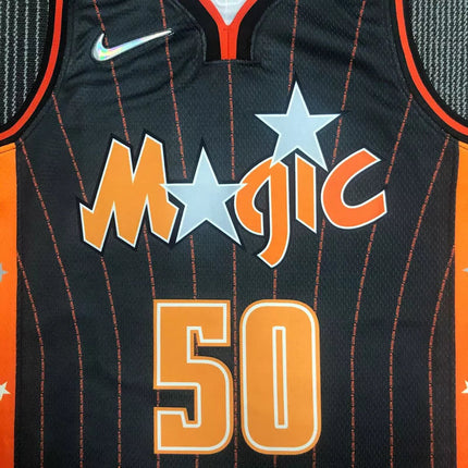 Maglia NBA Orlando Magic City Edition Nera e Arancione 2021/22