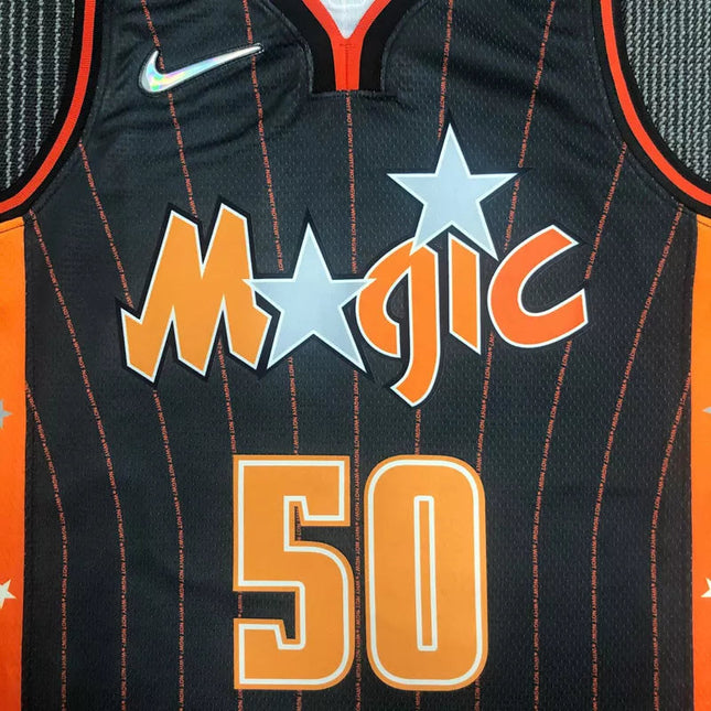 Maglia NBA Orlando Magic City Edition Nera e Arancione 2021/22