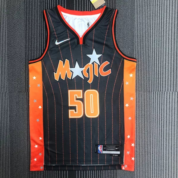 Maglia NBA Orlando Magic City Edition Nera e Arancione 2021/22