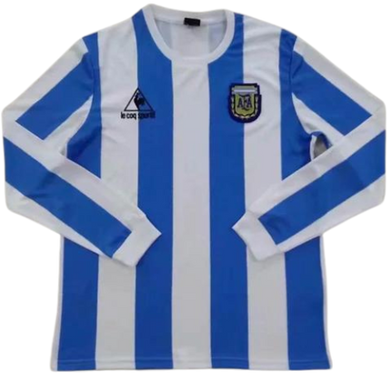 MAGLIA RETRO A MANICHE LUNGHE ARGENTINA HOME 1986