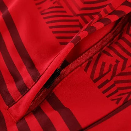 Kit Giacca a Zip + Tuta Milan Rossa/Nera 2022/23