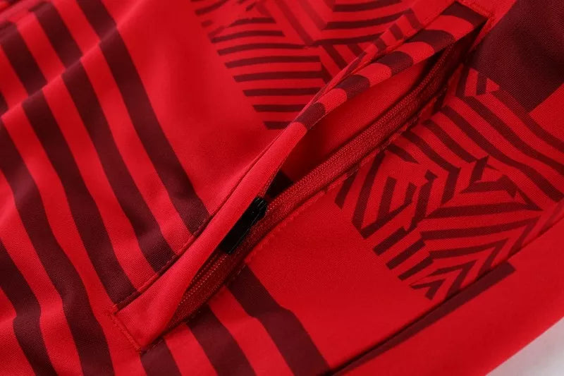 Kit Giacca a Zip + Tuta Milan Rossa/Nera 2022/23