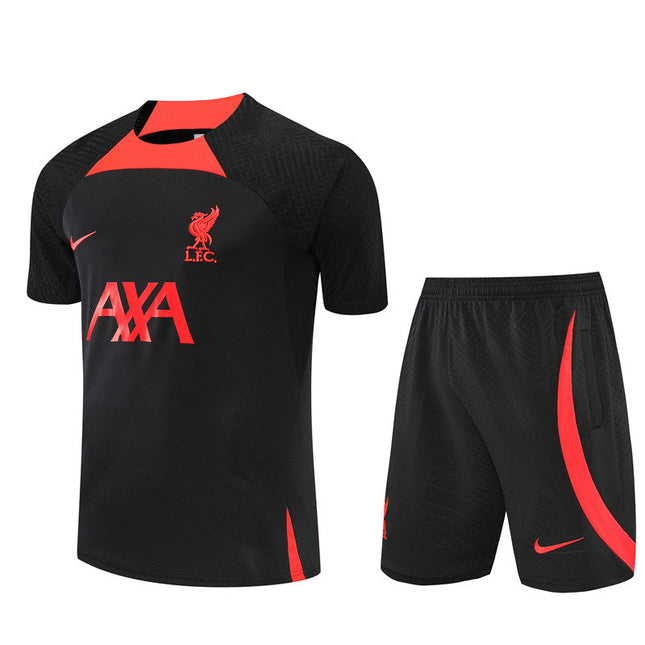 Kit Maglia Nera + Pantaloncini Liverpool 2022/23