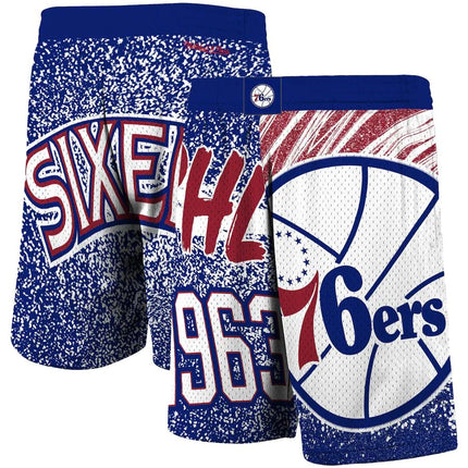 Pantaloncini NBA Philadelphia 76ers Mitchell & Ness Big Face 2.0